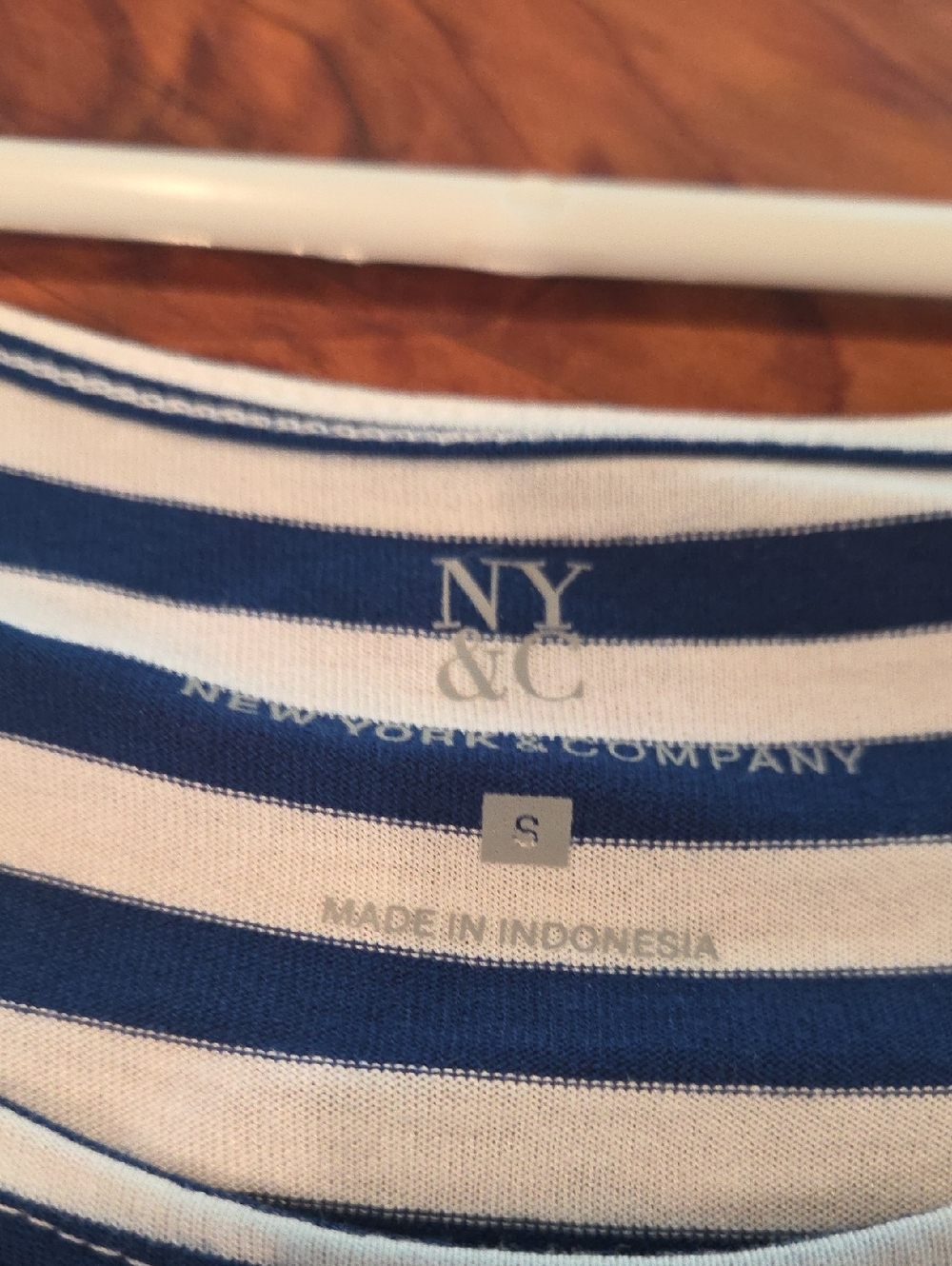 NY & C Navy and White Tank Top - Picture 5 of 7
